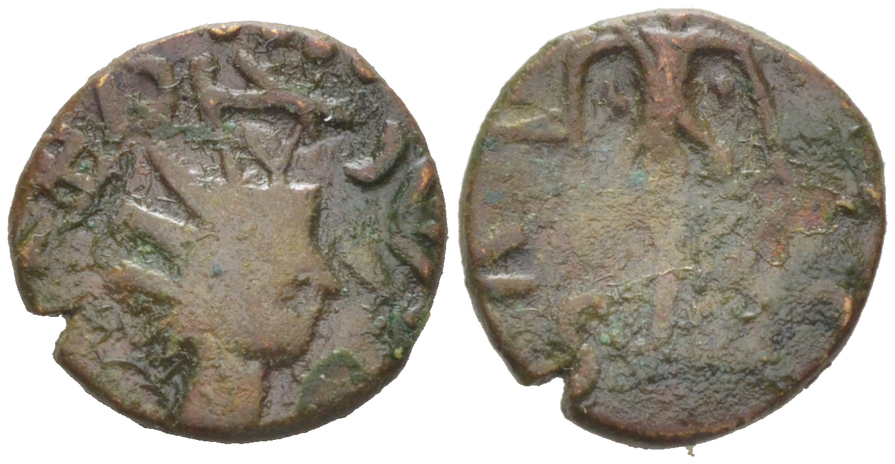 Римская Империя, императоры в Галлии антониниан 273 - 274 Тетрик II, локальная чеканка в Галлии RIC биллон 1073-24-44