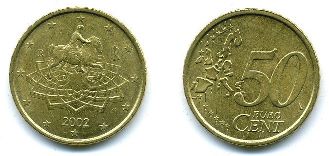 ИТАЛИЯ 50 ЕВРОЦЕНТОВ 2002 29-1236