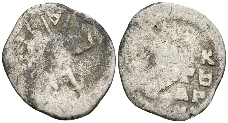 Великое Княжество Московское копейка 1535-1547 Иван IV Васильевич, Псковский монетный двор, 0,66 гр. ГиК №74 серебро    262-254