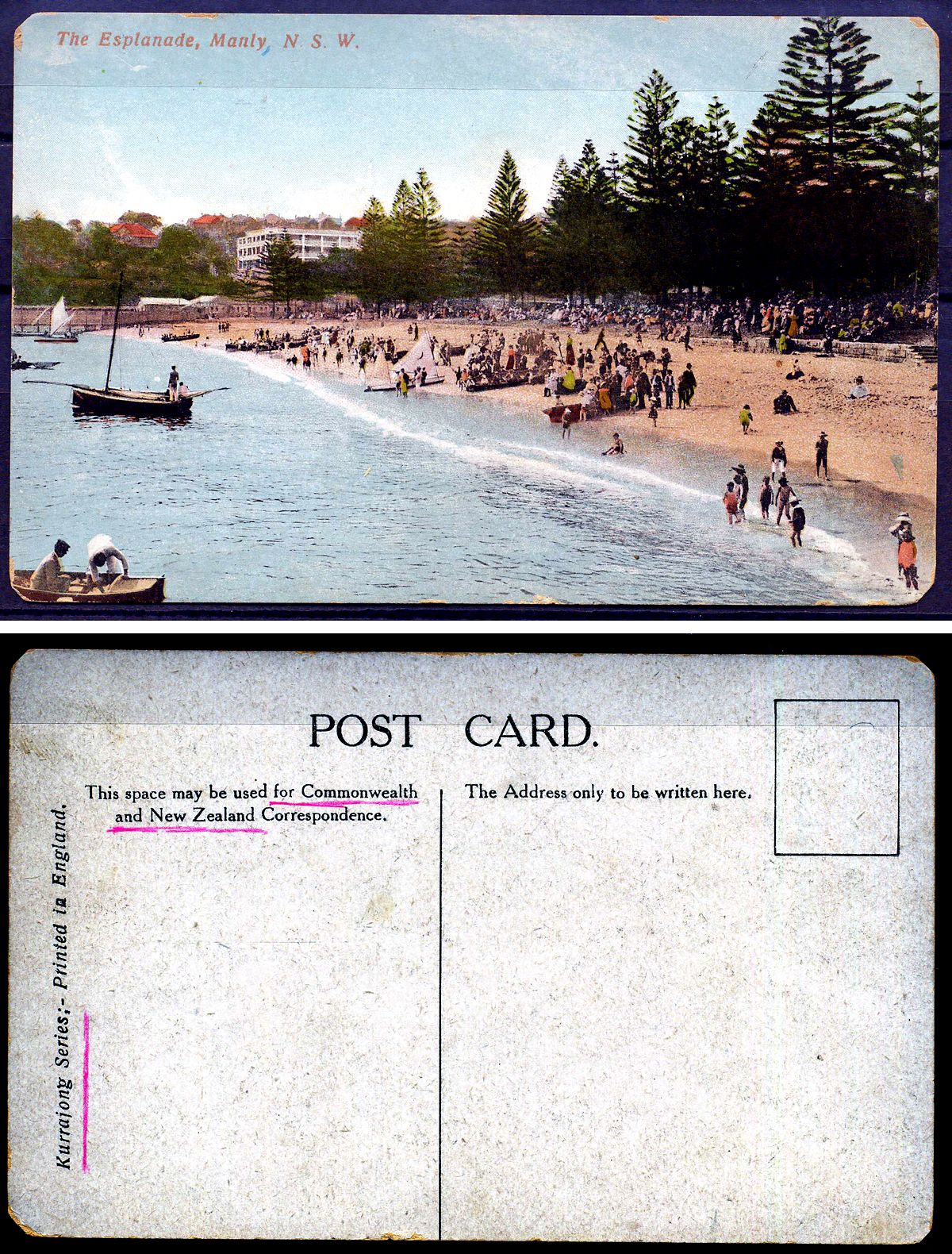 Новая Зеландия post card - открытка Эспланада, Манли 2193-61