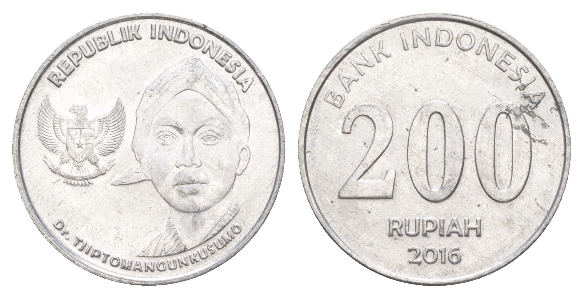 Индонезия 200 рупий 2016 Чипто Мангункусумо KM 72 алюминий UNC 4525-236