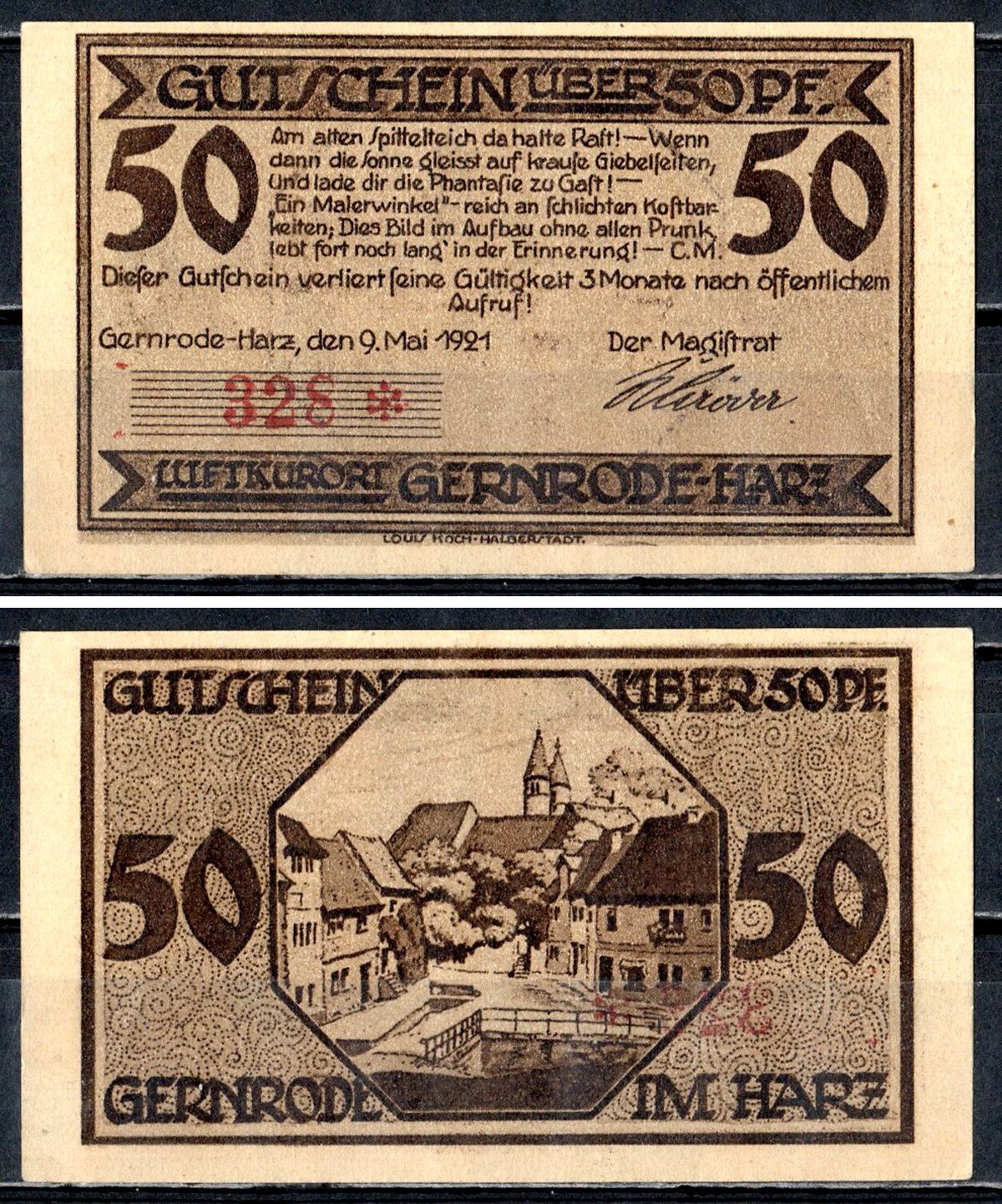 Гернроде-им-Гарц (Анхальт) 50 пфеннигов 1921 7556-8-3-2