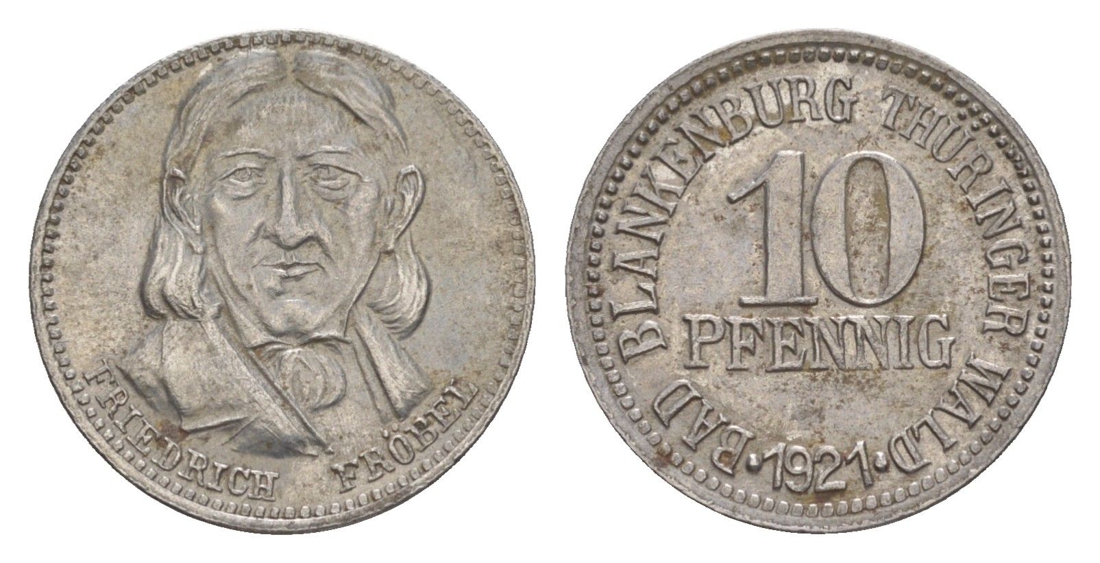 Бад-Бланкенбург 10 пфеннигов 1921 Funck 45.3, Men05 2937.3, Men18 3764.3 железо 4636-926