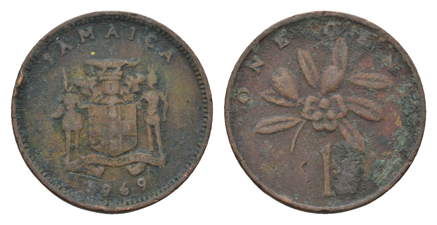 Ямайка 1 цент 1969 KM 45 бронза 4697-458