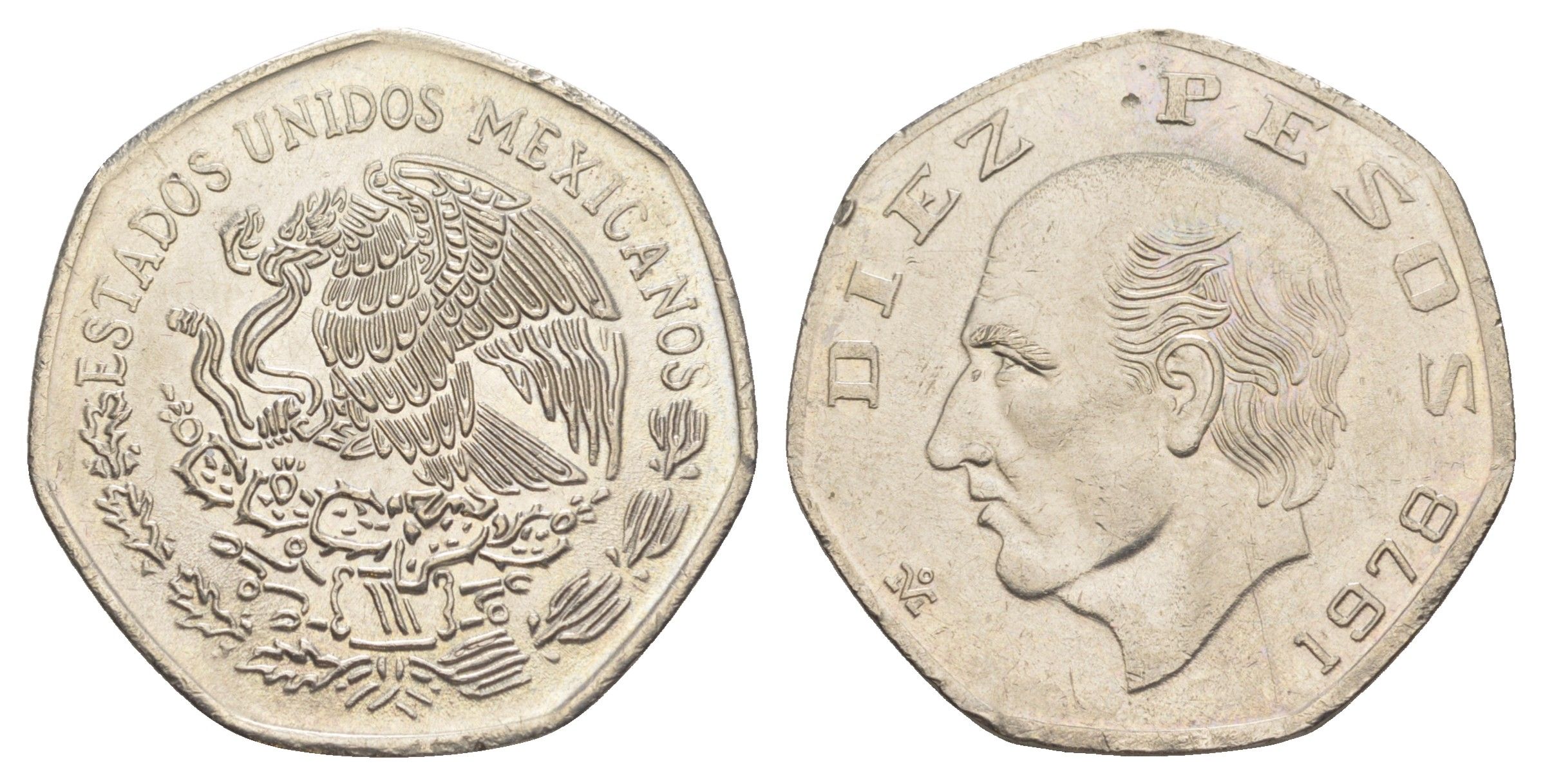 Мексика 10 песо 1978 Mo KM 477.2 медно-никель aUNC 4634-226