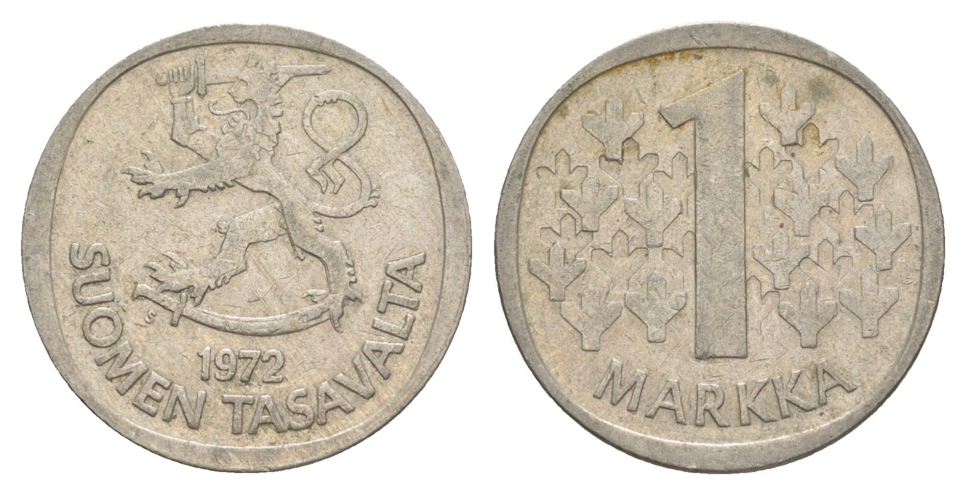 Финляндия 1 марка 1972 KM 49a медно-никель 4648-534