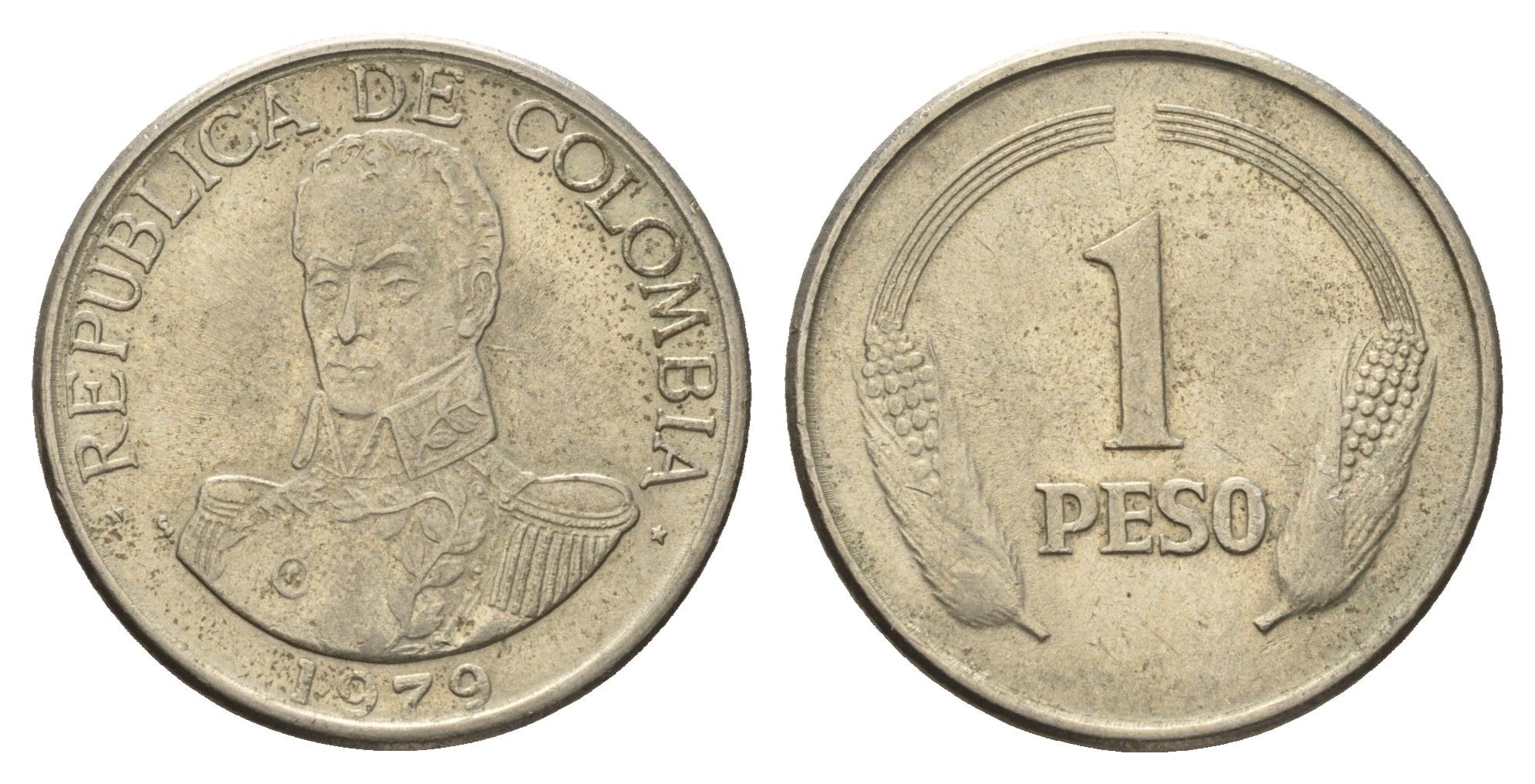 Колумбия 1 песо 1979 Симон Боливар KM 258.2 медно-никель 4698-132