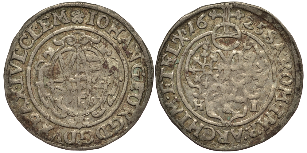Саксония 1/24 талера 1625 H.I. Иоганн Георг I (1615-1656) KM 71 серебро 413-5715