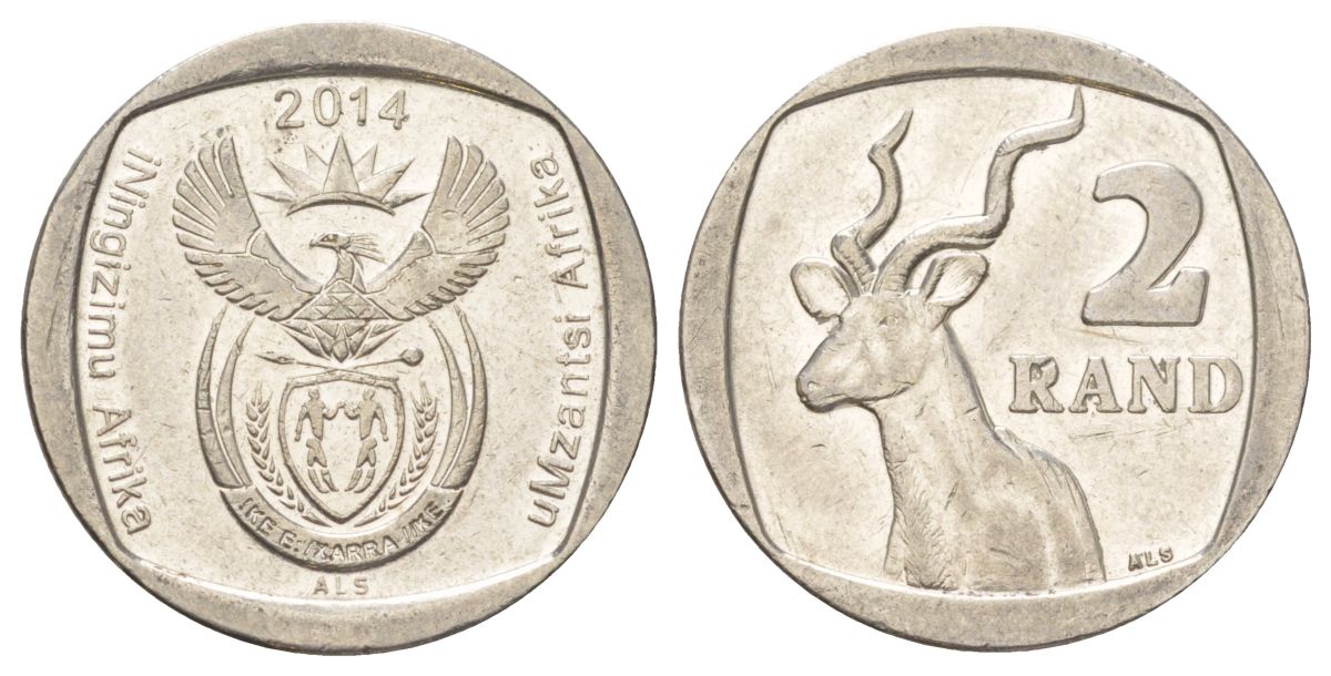 ЮАР 2 ранда 2014 KM 273 медь плакированная никелем 4628-336