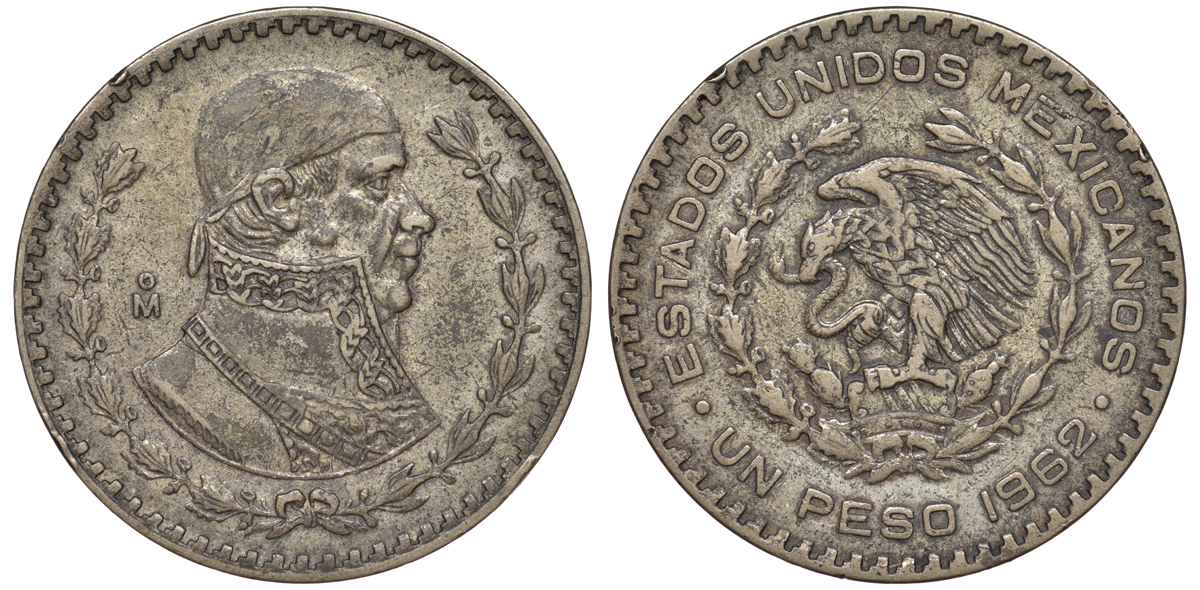 Мексика 1 песо 1962 Хосе Мария Морелос KM 459 серебро 4178-1234