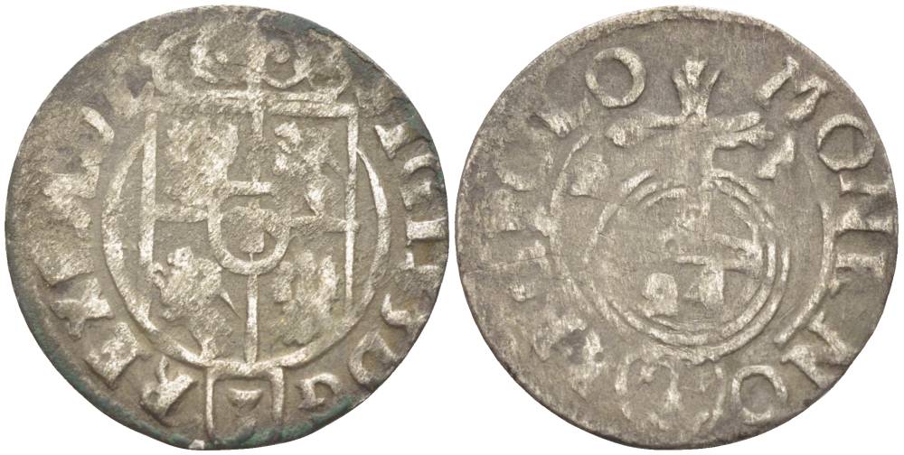 Польша 3 полкера (3 полторака - 1 крейцер) 1624 Сигизмунд III Ваза (1587-1632), вес 1,09 гр. KM 41 серебро 1517-1012