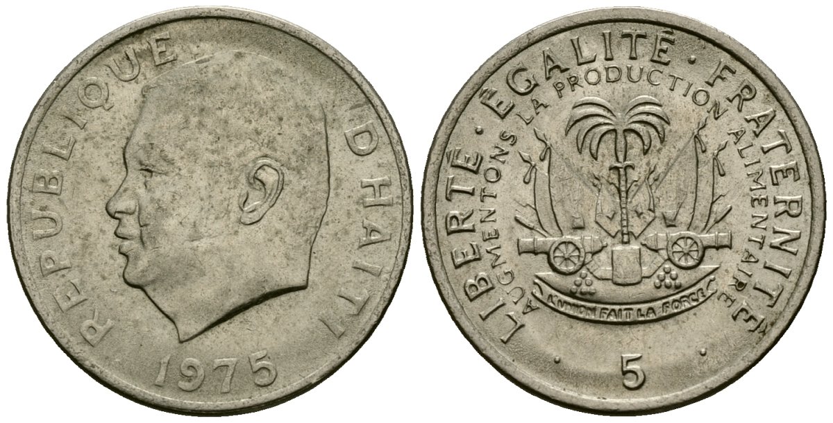 Гаити 5 сантимов 1975 FAO KM 119 медь цинк никель 4173-1123