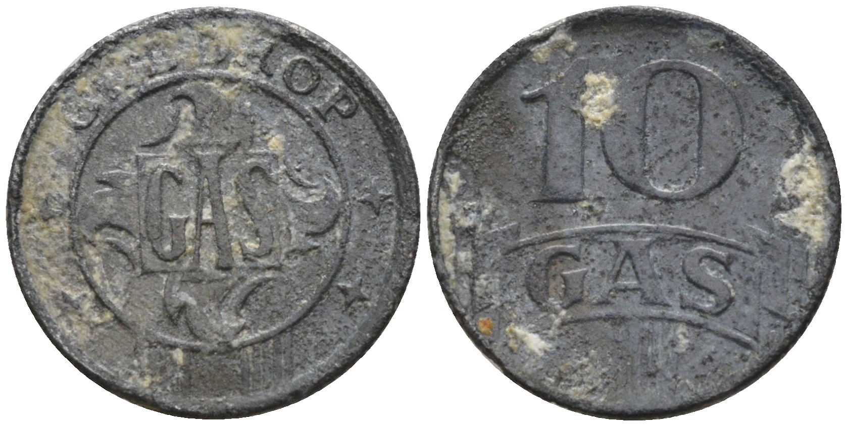 Нидерланды, Харлинген жетон на газ в 10 центов ND (1942) 4588-626