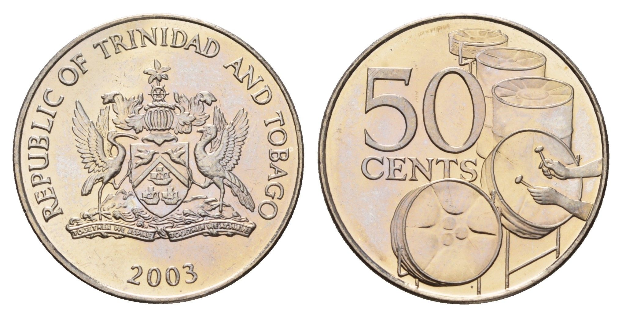 Тринидад и Тобаго 50 центов 2003 KM 33 медно-никель UNC 4671-857