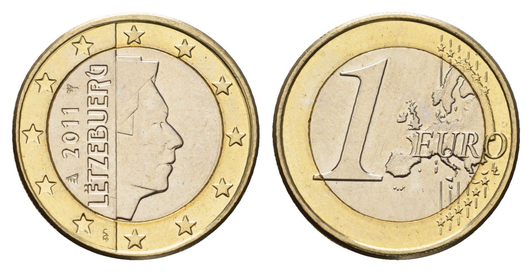Люксембург 1 евро 2011 KM 92 биметалл UNC 33-1223