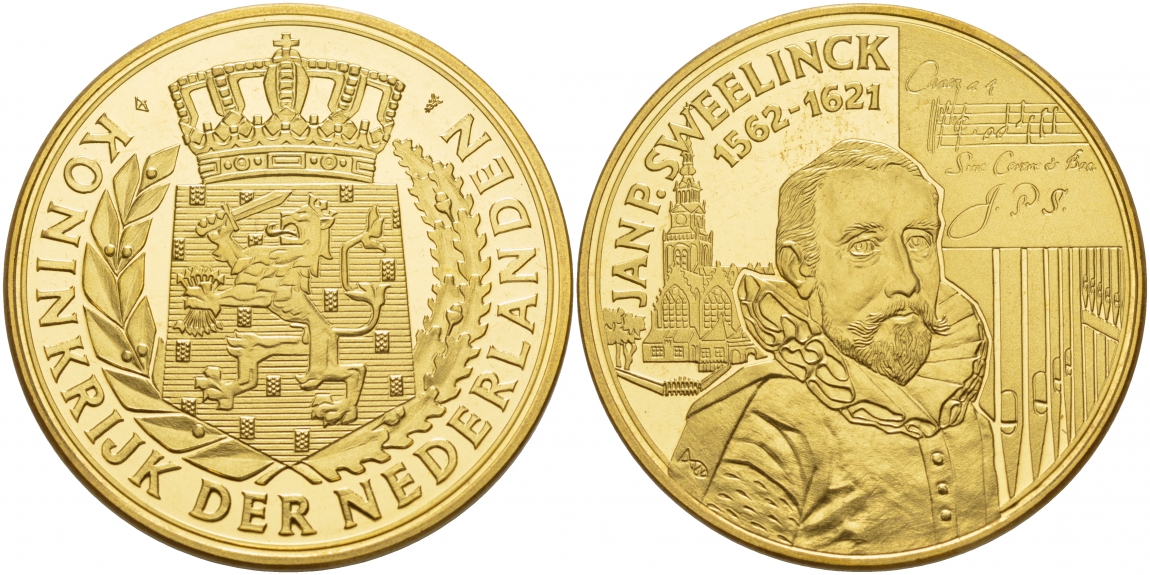 НИДЕРЛАНДЫ МЕДАЛЬ ЯН СВИЛИНК (1562-1621) UNC 06-131-12