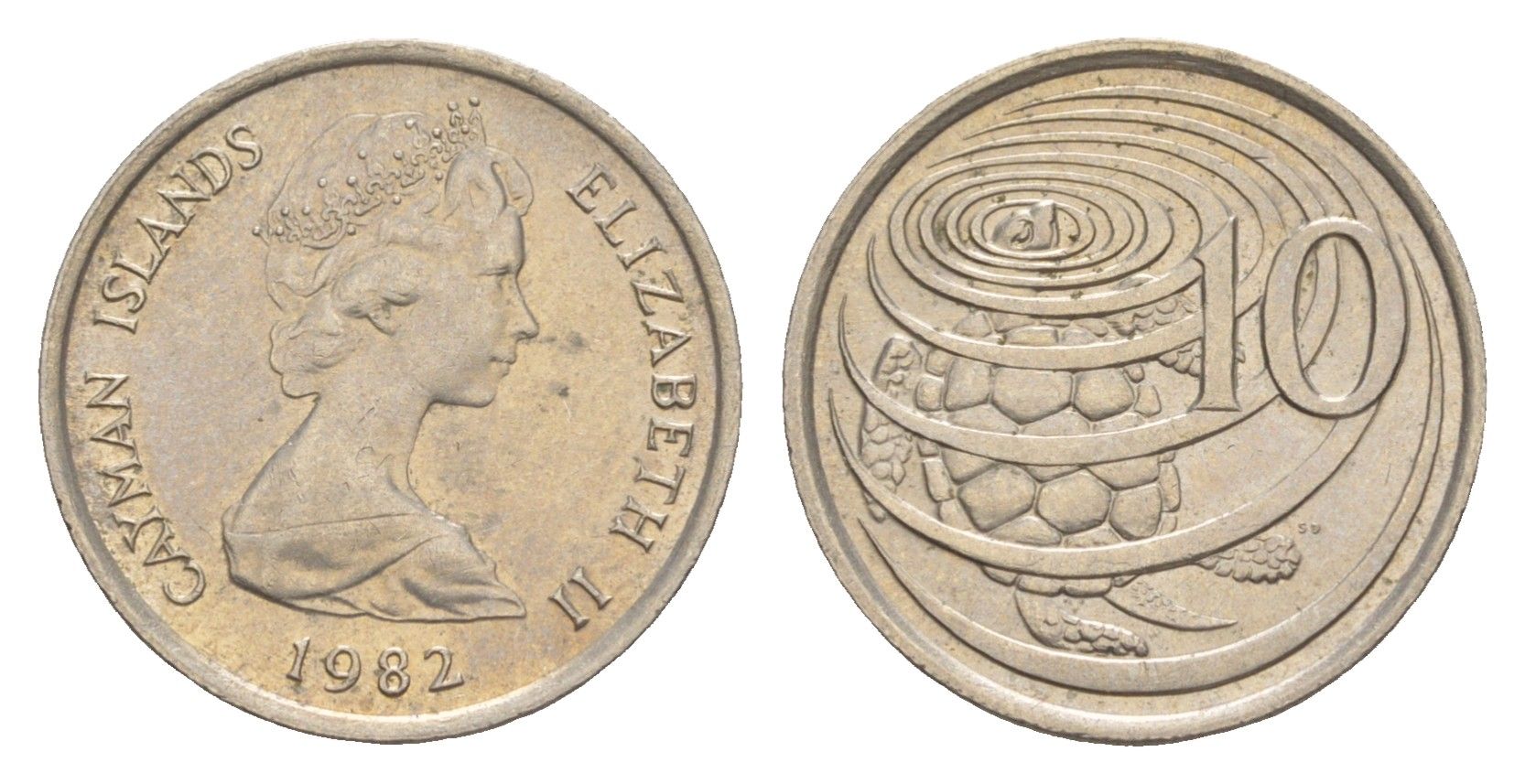 Каймановы острова 10 центов 1982 KM 3 медно-никель UNC 4636-541