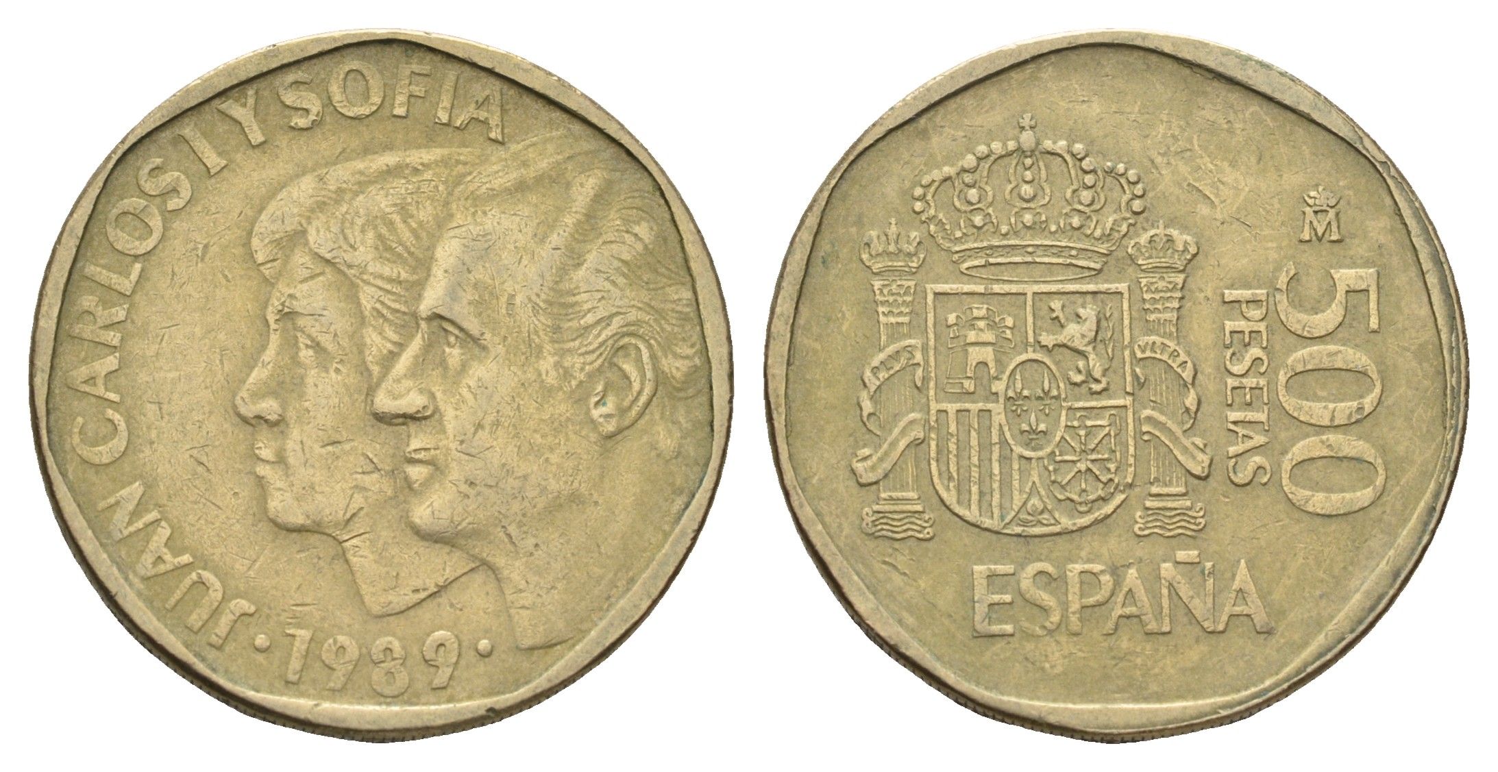 Испания 500 песет 1989 Хуан Карлос I (1975-2014) KM 831 алюминиевая бронза 4531-744