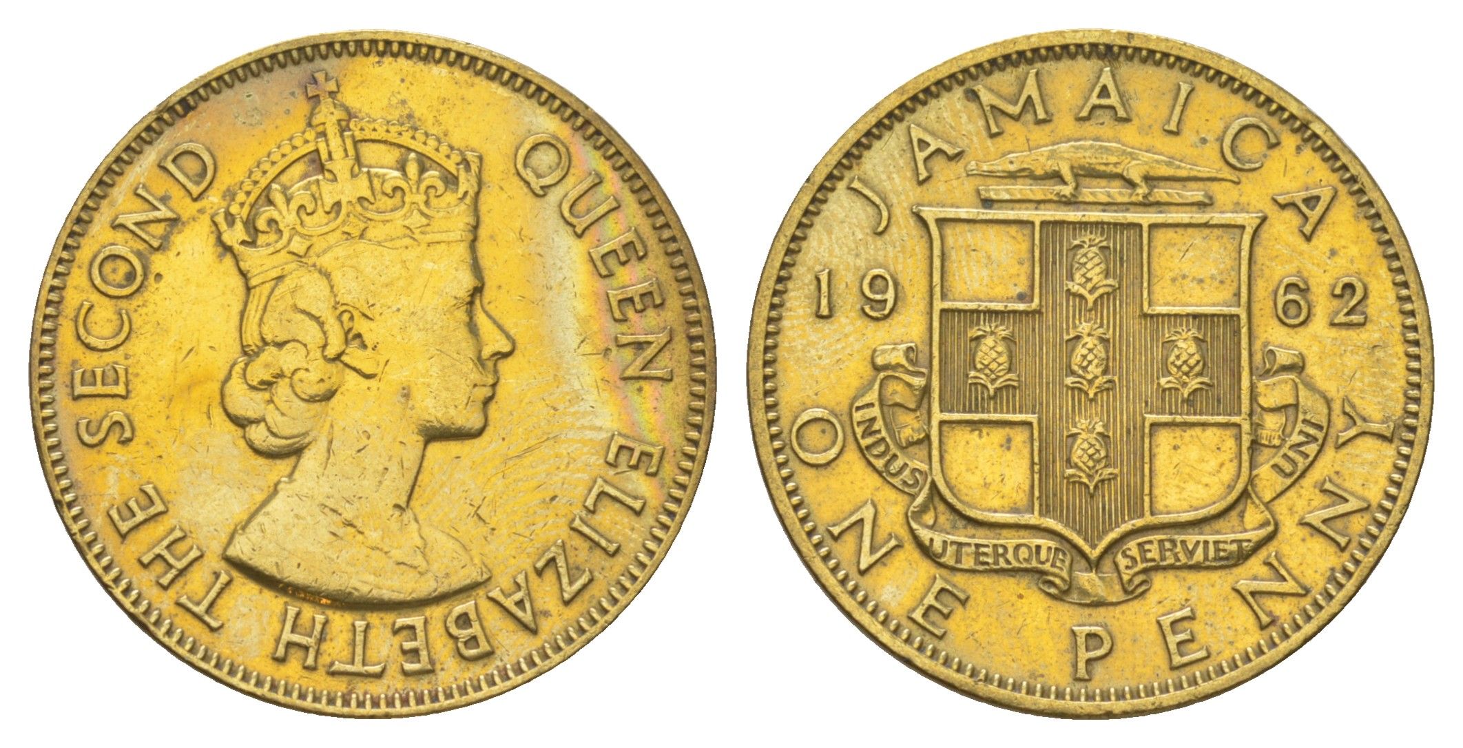 Ямайка 1 пенни 1962 KM 37 никель латунь 4628-716