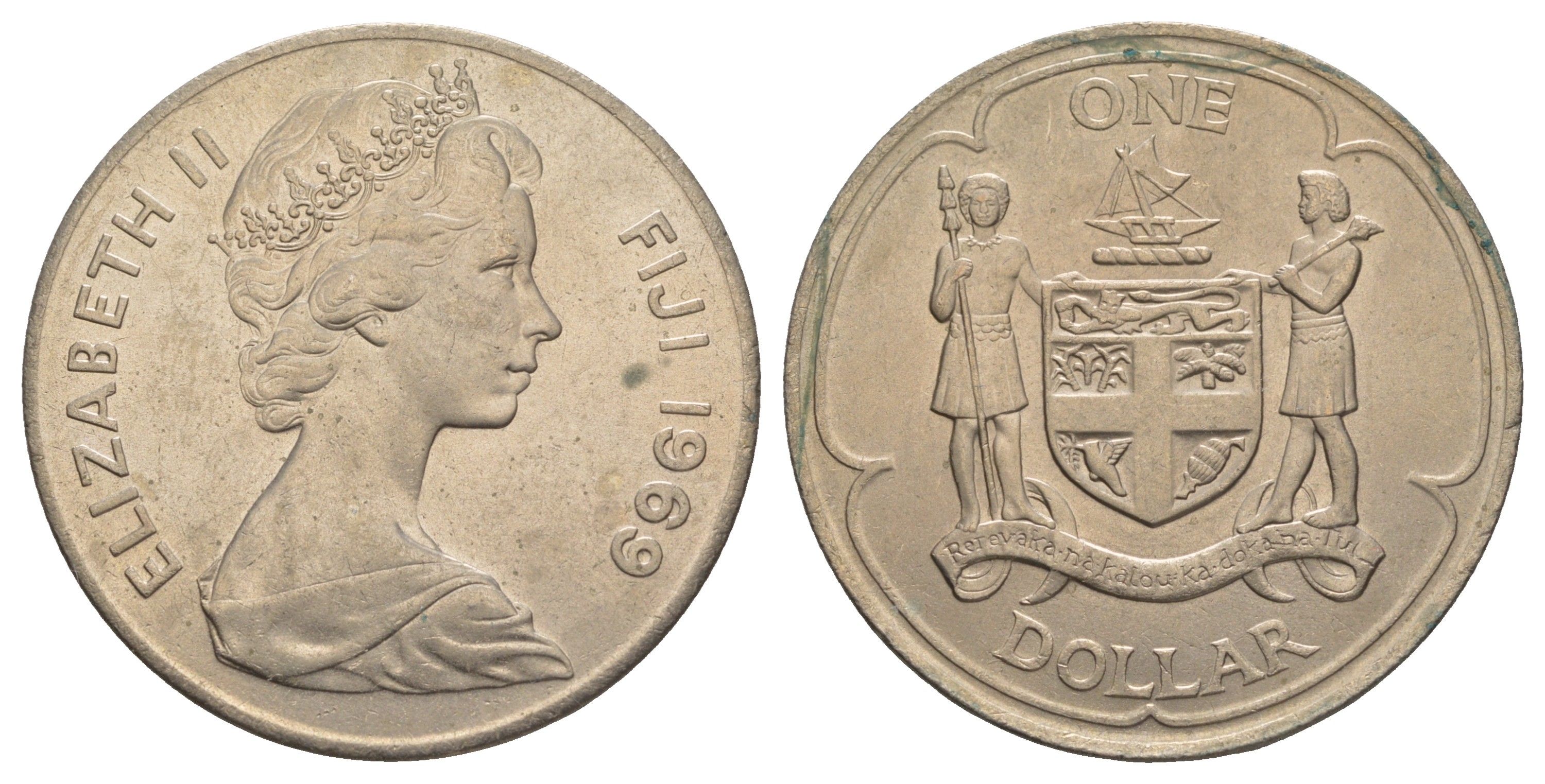 Фиджи 1 доллар 1969 KM 32 медно-никель UNC 4184-721