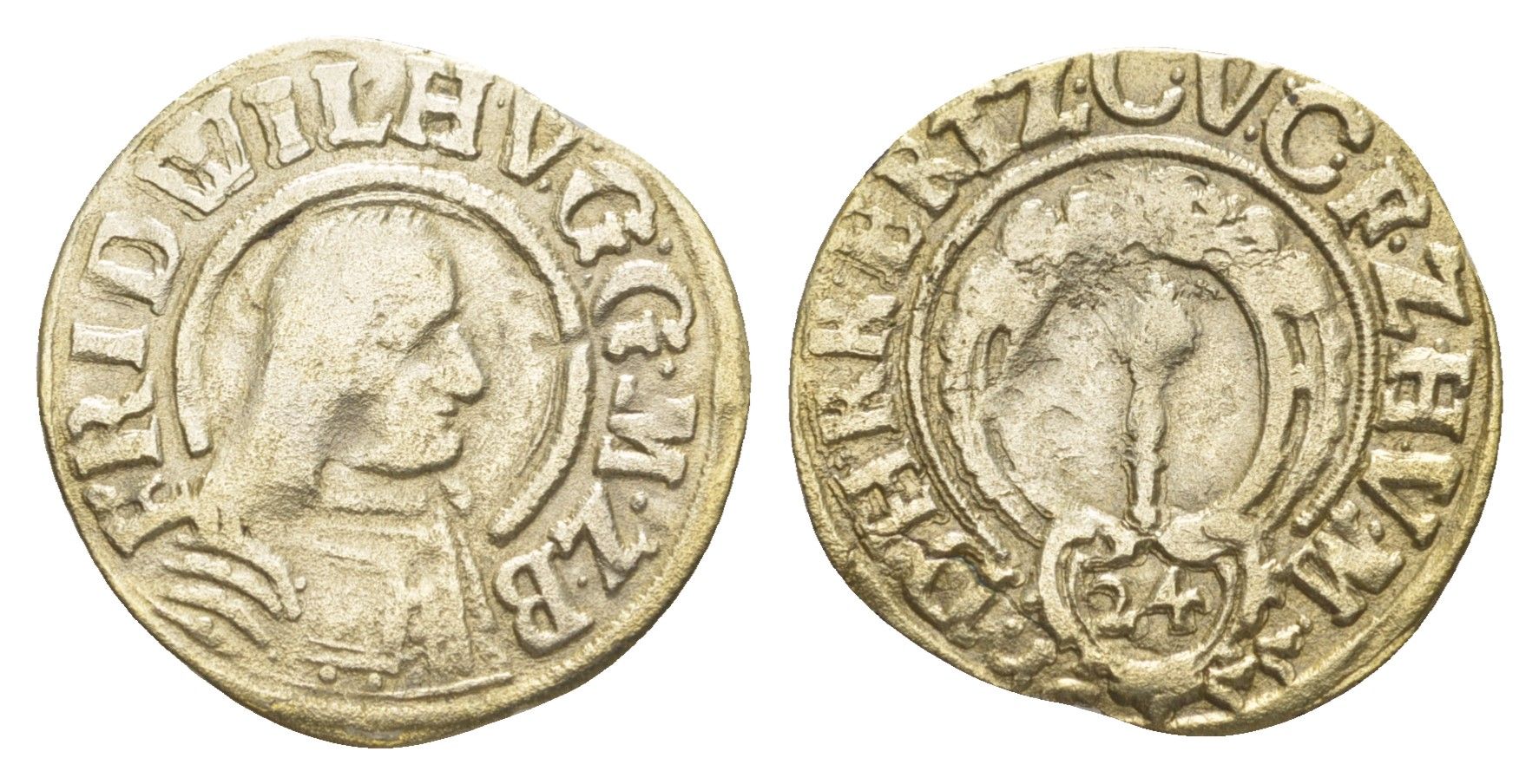 Бранденбург-Пруссия 1/24 талера 1655 Фридрих Вильгельм I (1640-1688) KM 264 серебро 1525-1222