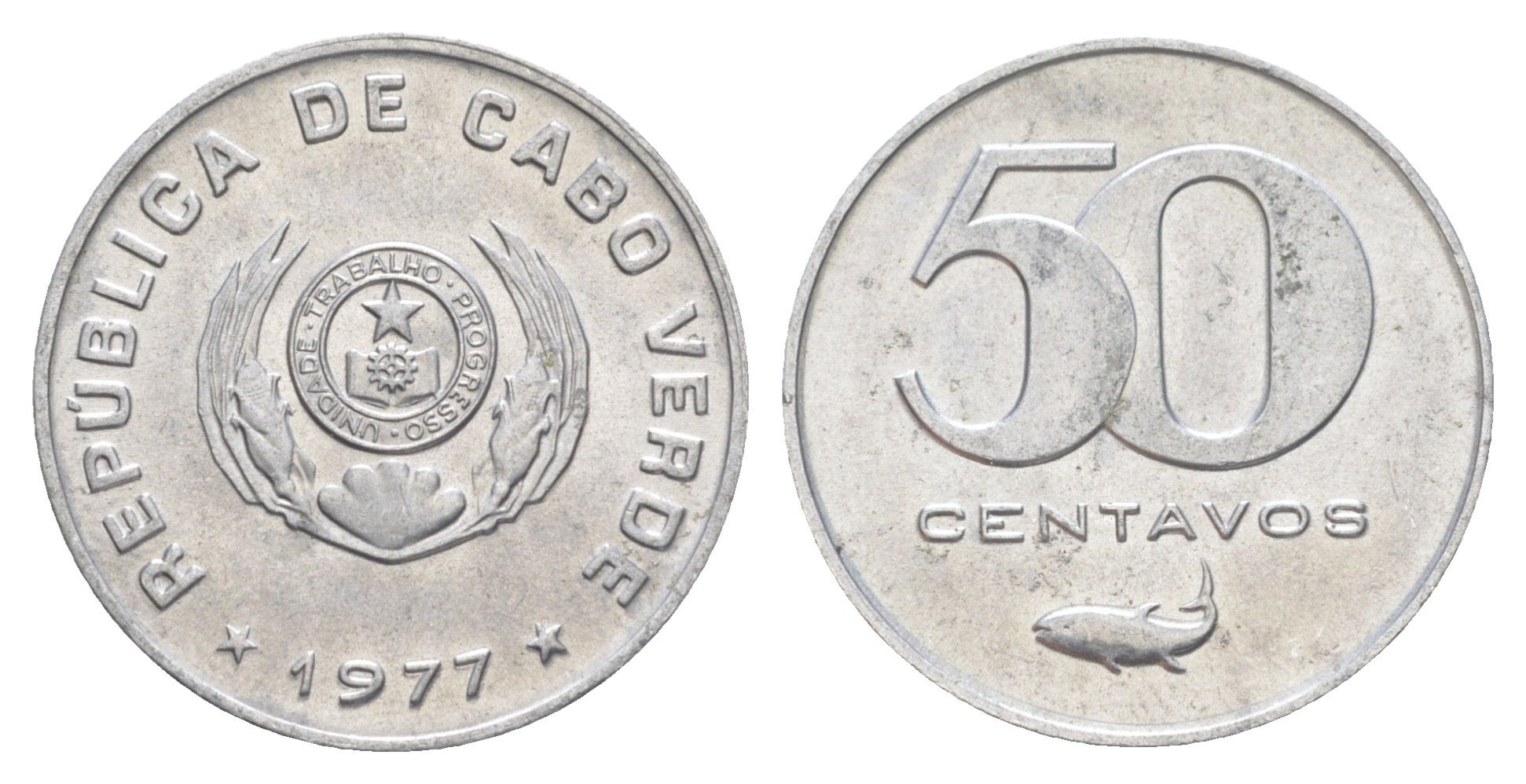 Кабо-Верде 50 сентаво 1977 KM 16 алюминий UNC 4654-417