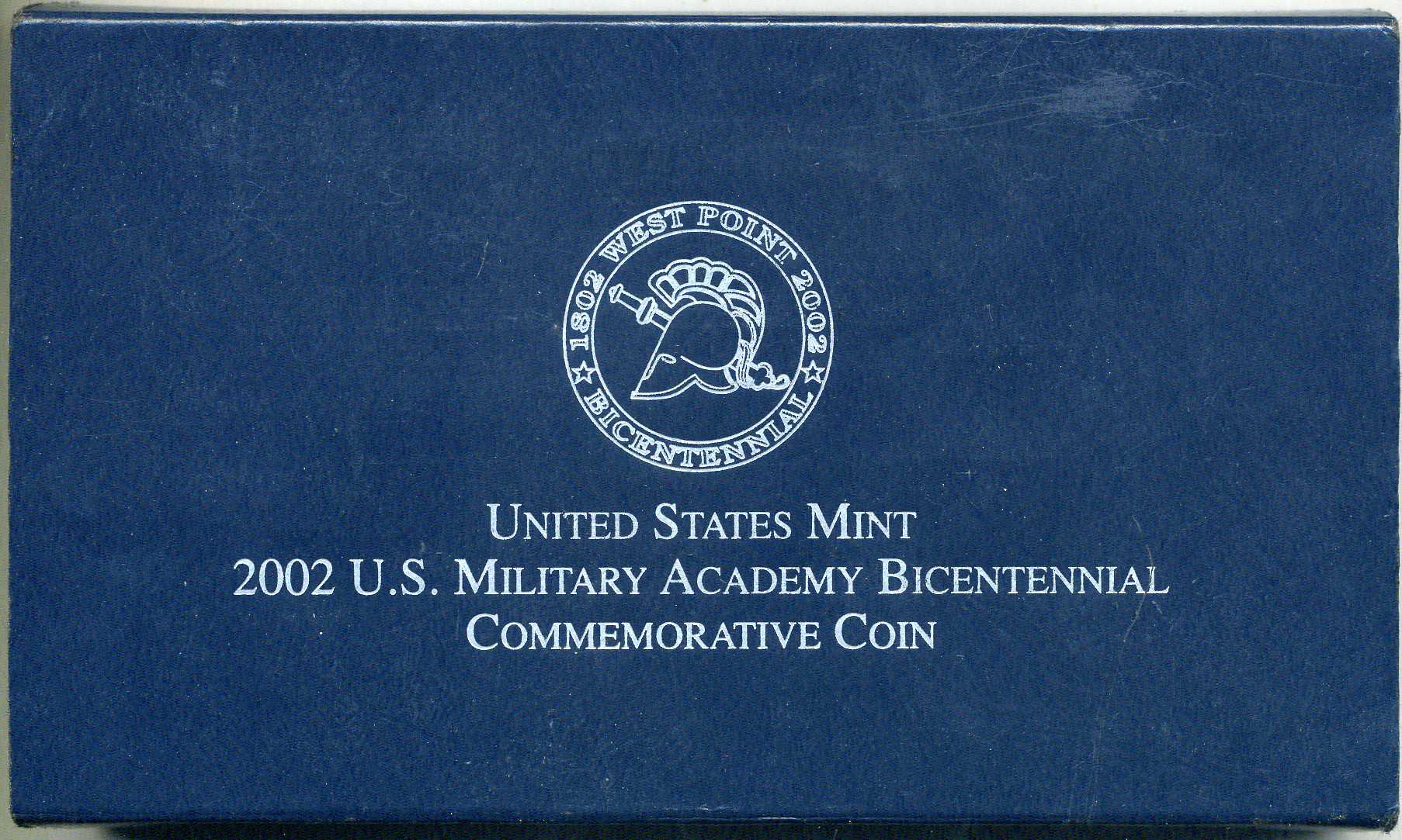 США 1 доллар 2002 W, 200 лет военной академии в Вест Поинте, в оригинальной коробке, сертификат KM 338 серебро PROOF 00-00
