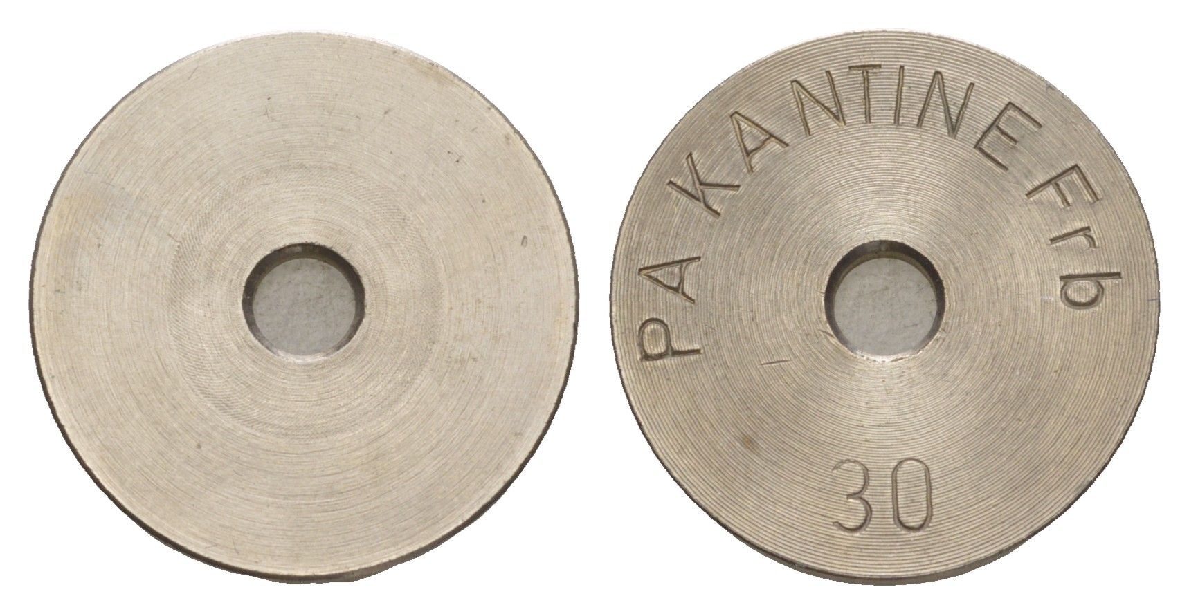 Германия жетон для столовой белый металл 4639-951