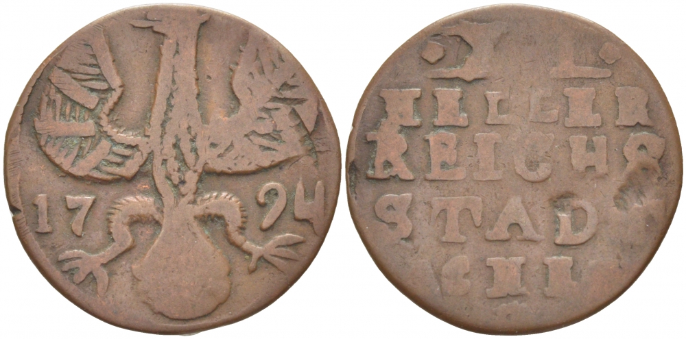 Ахен 12 геллеров 1794 KM 51 медь 77-133