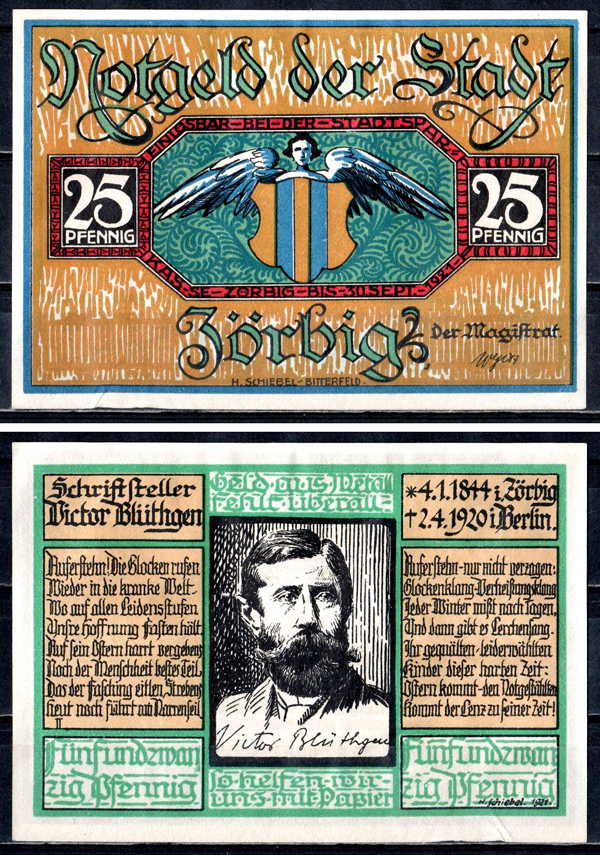 Цёрбиг (Пруссия, Саксония) 25 пфеннигов 1921 2193-40-3-1