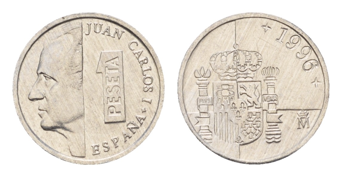 Испания 1 песета 1996 Хуан Карлос I (1975-2014) KM 832 алюминий 3458-1133
