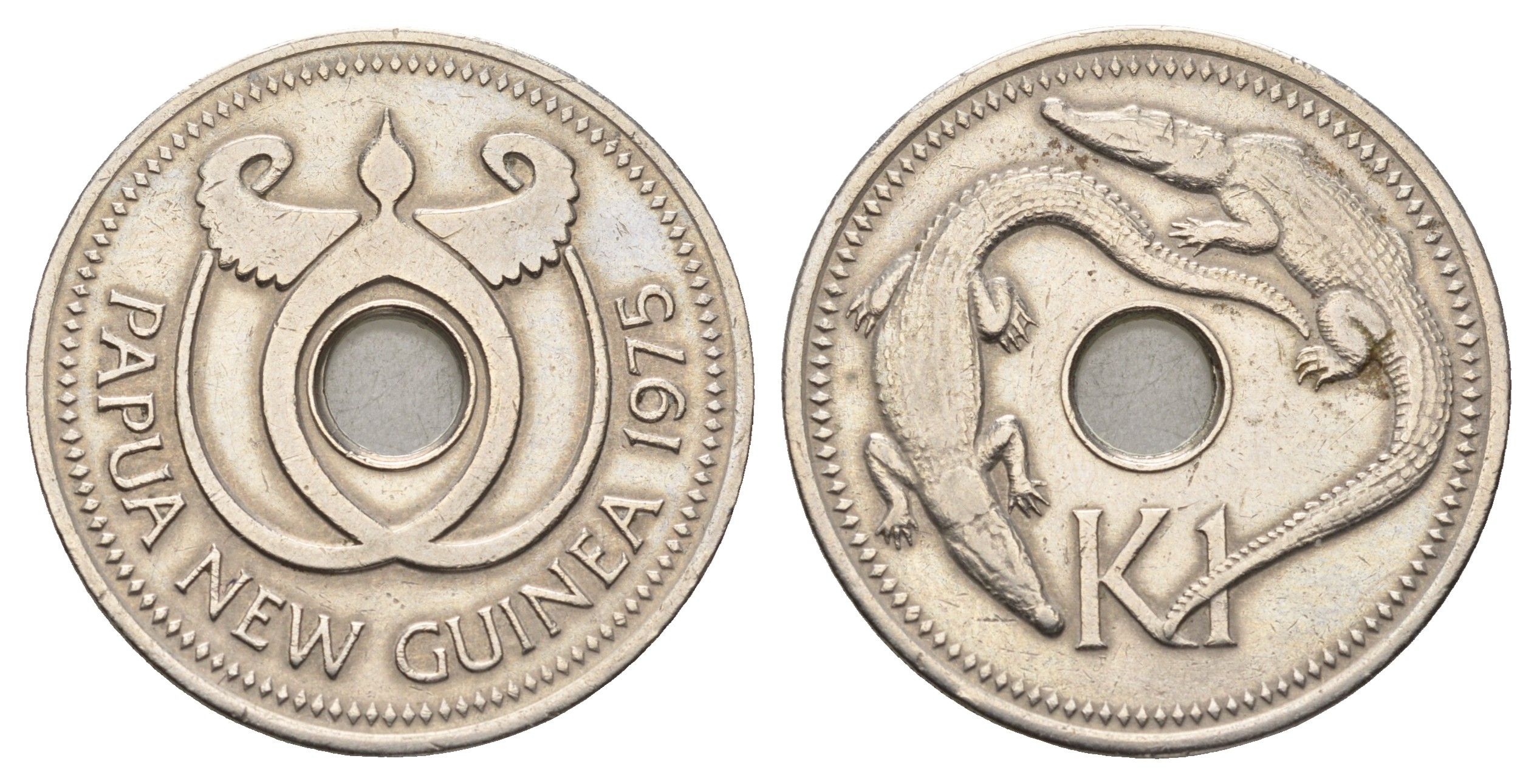 Папуа - Новая Гвинея 1 кина 1975 KM 6 медно-никель 4680-211