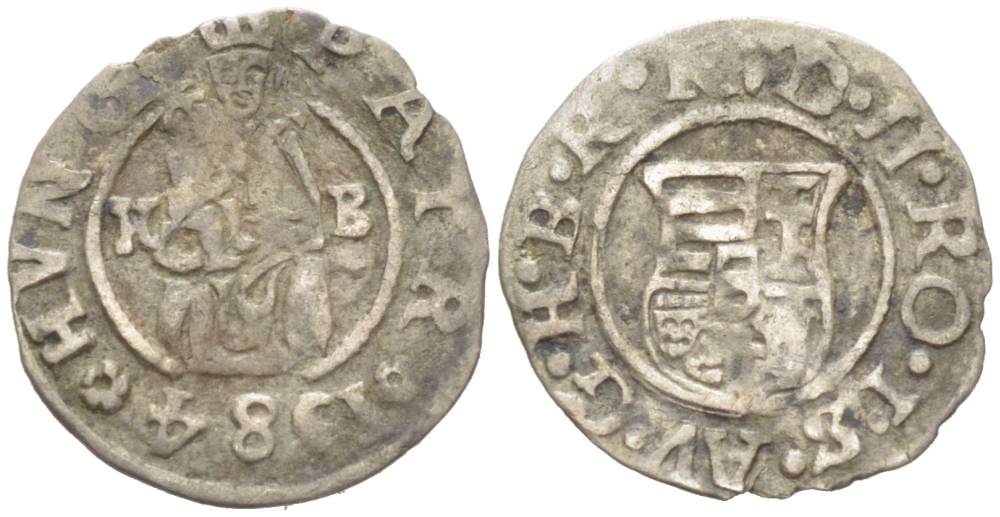 Венгрия 1 денар 1584 КВ, Рудольф II Габсбург (1576-1612), мадонна с младенцем Huszar 1059 серебро 4532-1246