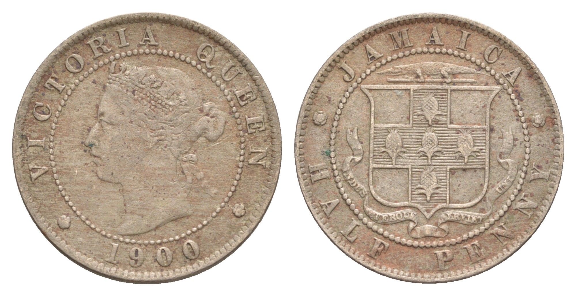 Ямайка 1/2 пенни 1900 Виктория (1837-1901) KM 16 медно-никель 413-911