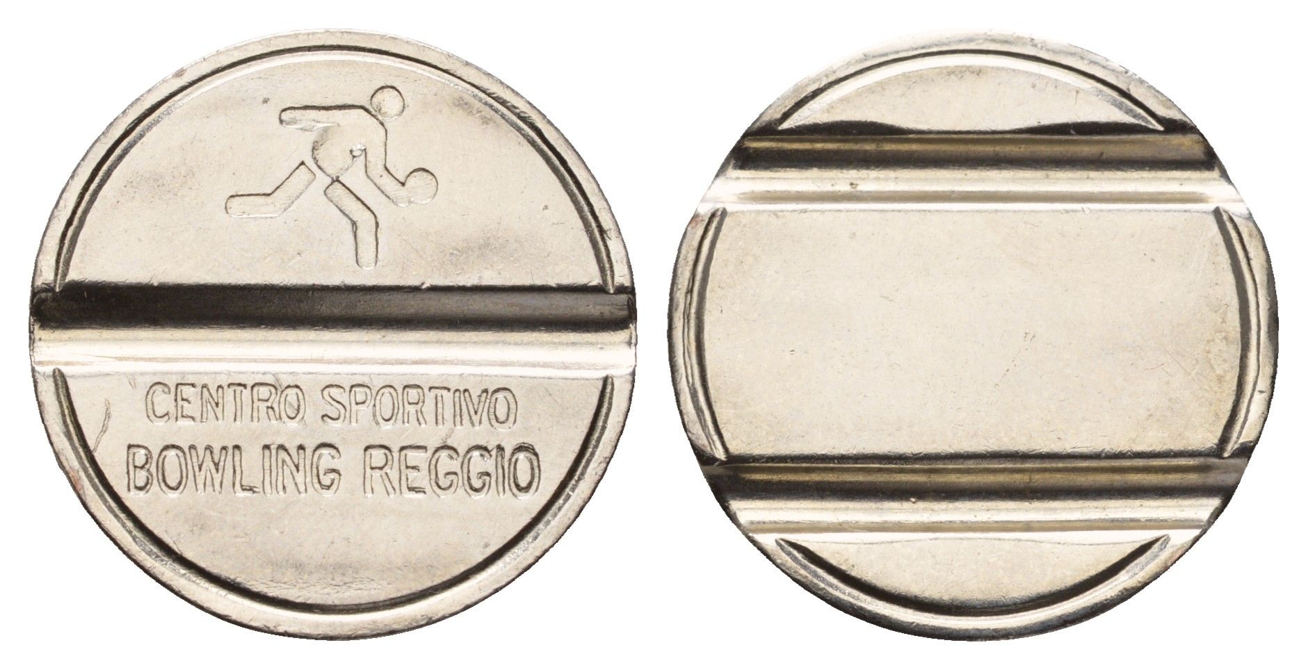 Италия жетон для игры в боулинг диаметр 24 мм, вес 6 гр нержавеющая сталь 4670-716