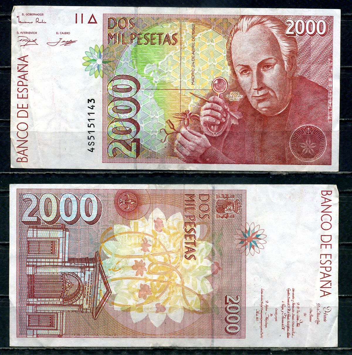 Испания 2000 песет 1992 (1996) Pick 164 бумага 6317-47-2-2
