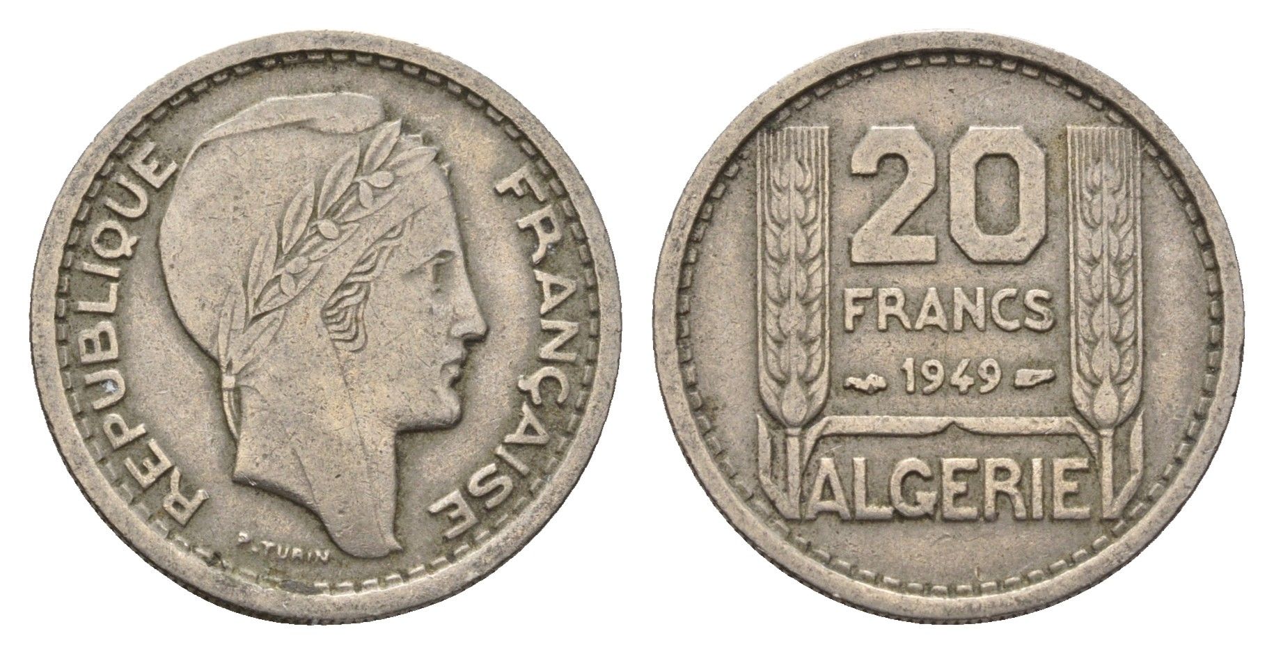 Алжир 20 франков 1949 KM 91 медно-никель 4119-1246