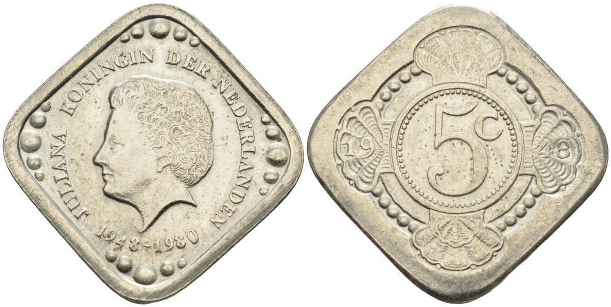 Нидерланды жетон 1980 королева Юлиана (1948-1980) медно-никель UNC 4586-726