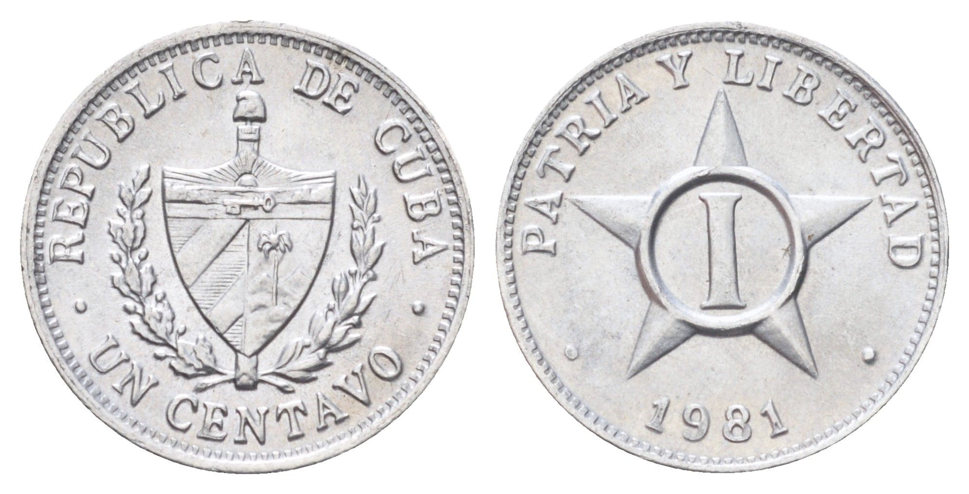 Куба 1 сентаво 1981 KM 33.1 алюминий UNC 4697-1131