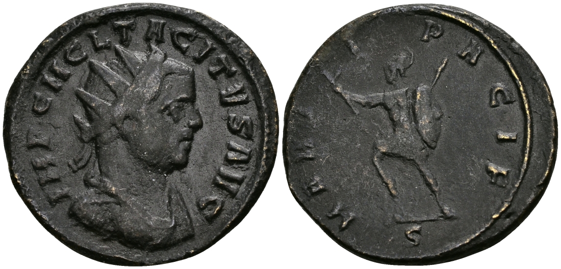 Римская Империя аврелианиан 275 - 276 Тацит MARTI PACIF Тицин Good Very fine RIC 145 бронза 1073-3-8-6