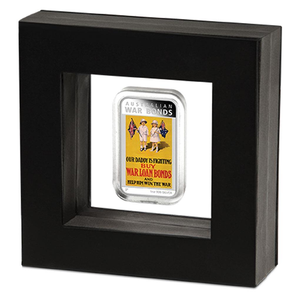 Австралия 1 доллар 2016 1-я Мировая война, постер Покупайте военный займ, коробка, сертификат KM NEW серебро PROOF 3-4-6-06