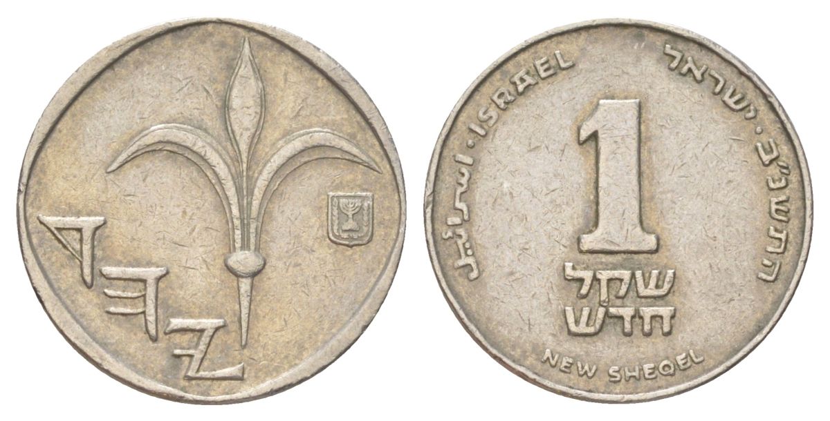 Израиль 1 шекель 1985 JE 5745 KM 160 медно-никель 4625-454