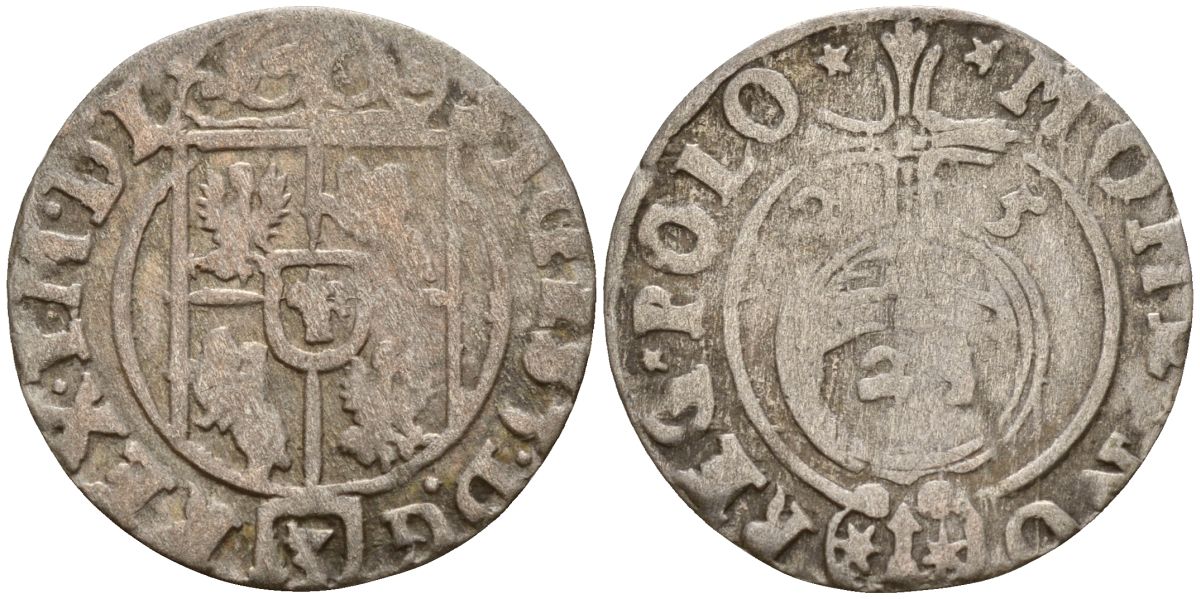 Польша 3 полкера (3 полторака - 1 крейцер) 1625 Сигизмунд III Ваза (1587-1632) Gorecki B.25, KM 41 серебро 4160-212
