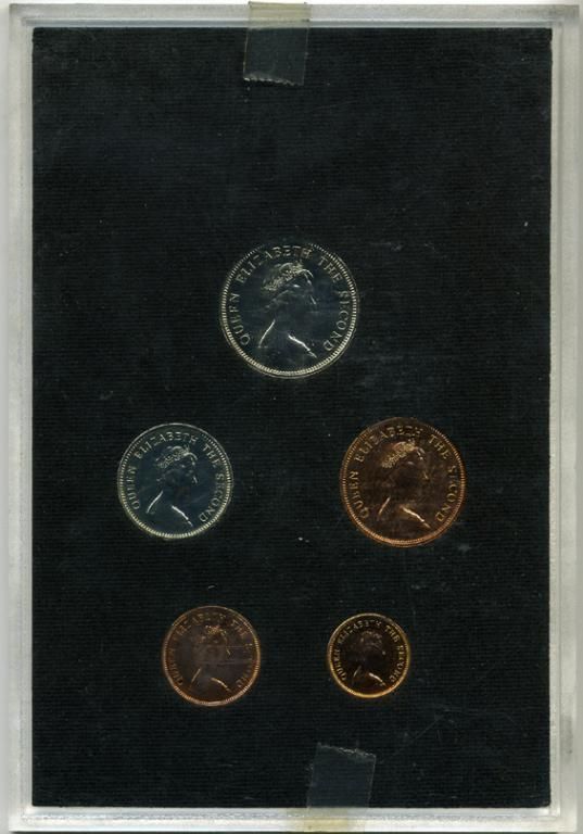 Фолклендские острова набор из 5 монет  1974 в оригинальной пластиковой упаковке, тираж 20000 экземпляров KM PS 1 PROOF 7-3-1-06