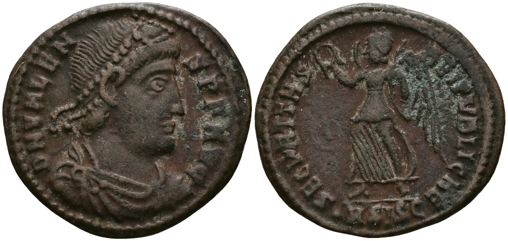 Римская Империя нуммий 367- 375 Валент SECVRITAS REIPVBLICAE Сисция Good Very fine RIC 15b бронза 1073-10-43