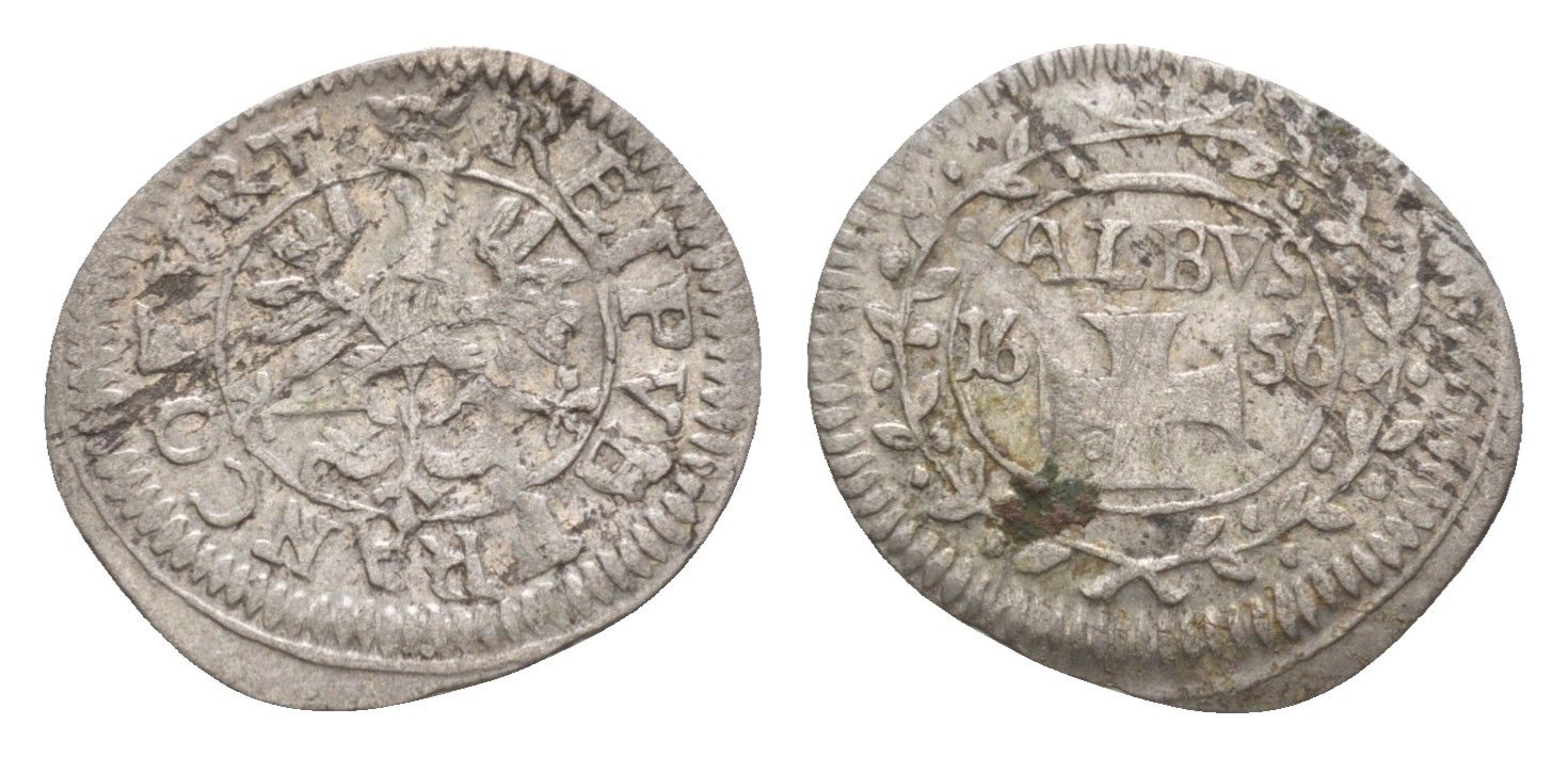 Франкфурт 1 альбус 1656 KM 108.2 серебро 4655-125