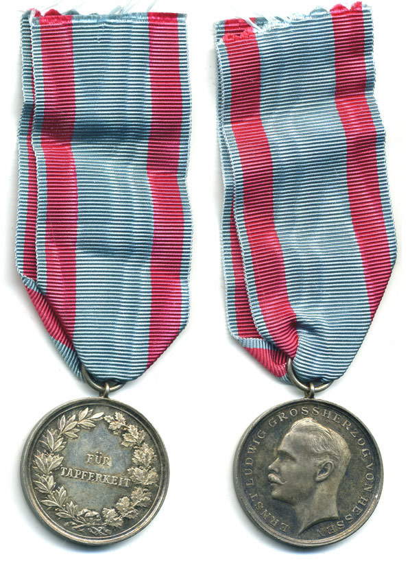 Гессен медаль ND Эрнст Людвиг, за храбрость, 33 мм 00-00