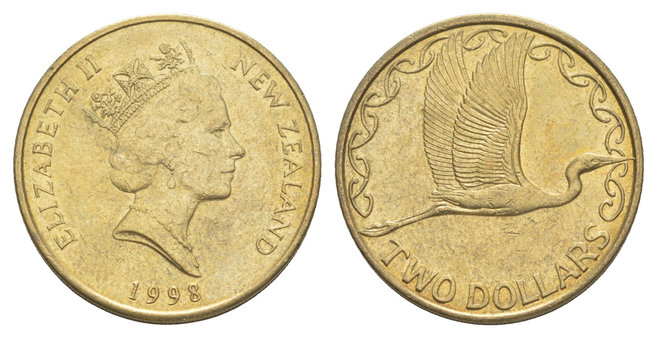 Новая Зеландия 2 доллара 1998 KM 79 алюминиевая бронза aUNC 4652-257
