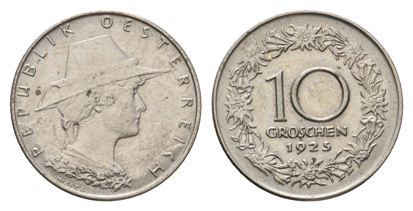 Австрия 10 грошей 1925 KM 2838 медно-никель 3856-124