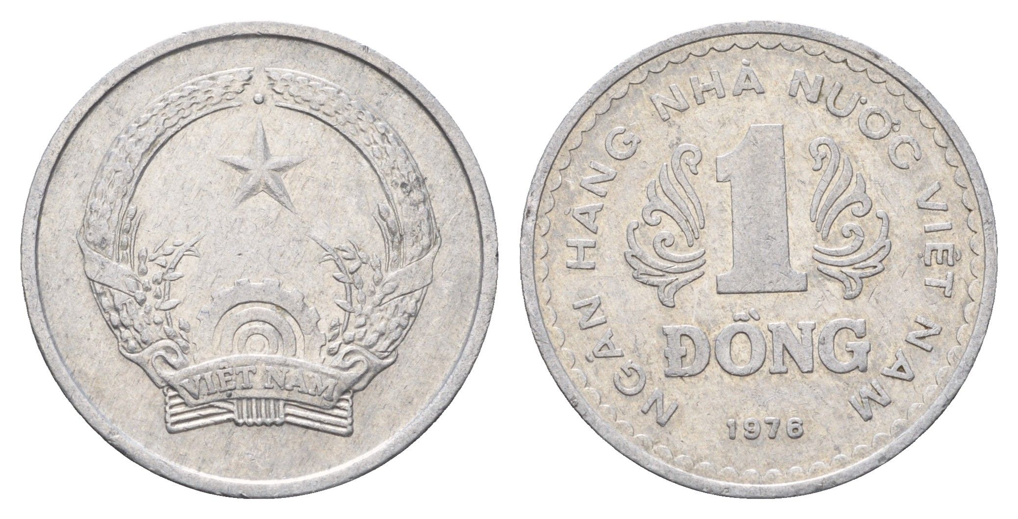Вьетнам 1 донг 1976 KM 14 алюминий 91-753